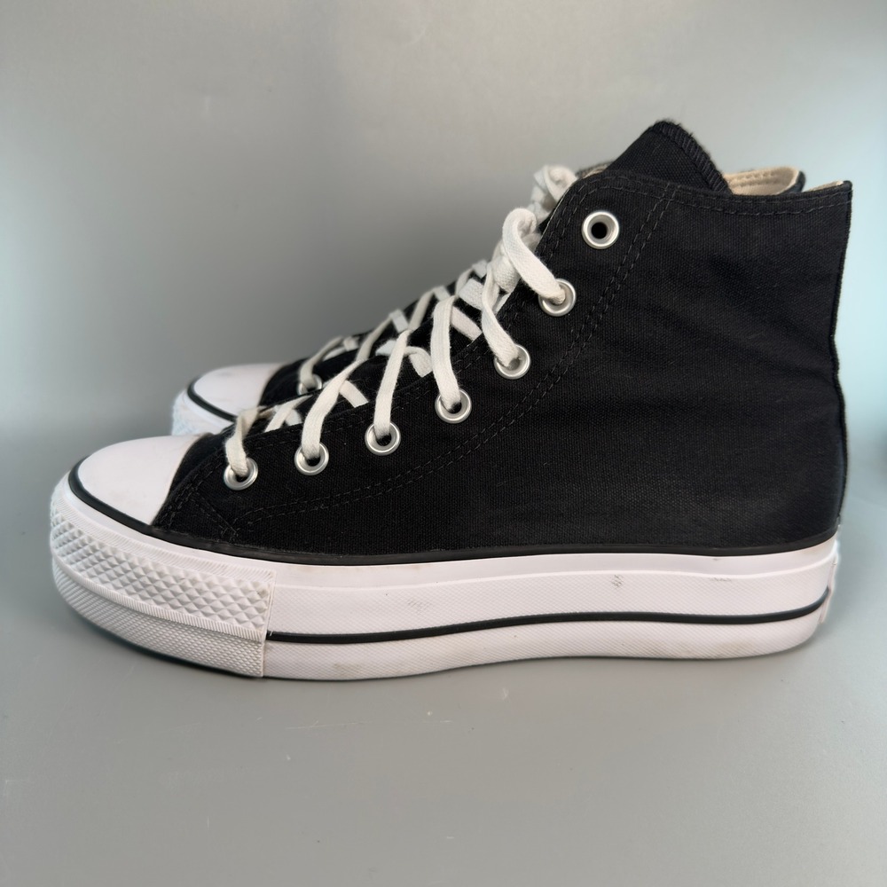 Converse Chuck Taylor All Star Lift Platform Womens 8 Hi Top Black White Lace Up - Picture 5 of 16